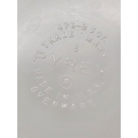 Pyrex Brittany Blue Vintage 479-B 3 QT Mixing Bowl Floral Made in USA - Picture 12 of 12